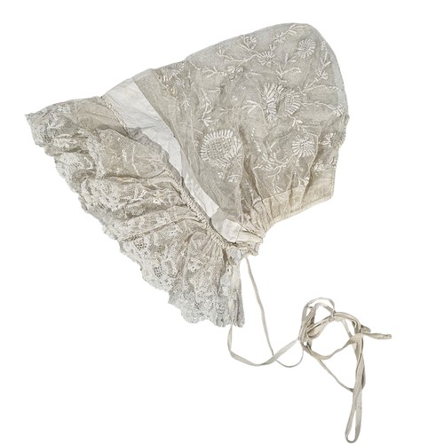 Coiffe tulle brodé et - coiffe,