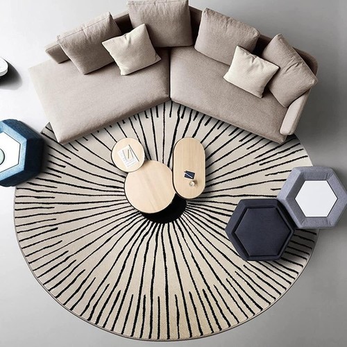 Tapis ronds touffetés la - ronds, à
