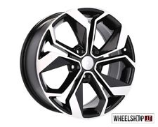 Renault R17 5x114,3 4x17 pouces jantes alliage 7j ET45 noir poli jantes NEUF