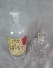 Lot of 2 Antique BOTTLES: RICQLES MINT ALCOHOL.