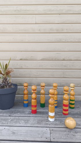 Jeu quilles bois - de,