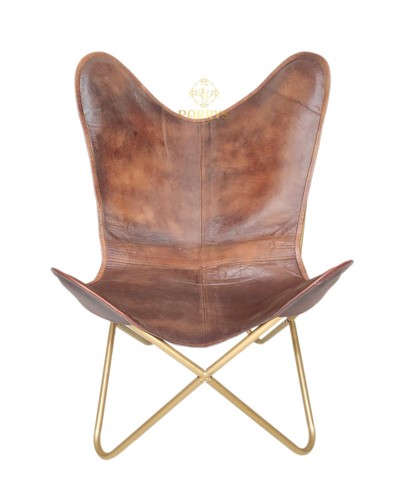 Chaise appoint boho cuir - chaise,