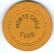 Monte Carlo Club Gaming Chip, Las Vegas, NV