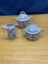 Winterling Bavaria Strawflower Creamer & Sugar Bowl Set w/Extra Larger SugarBowl