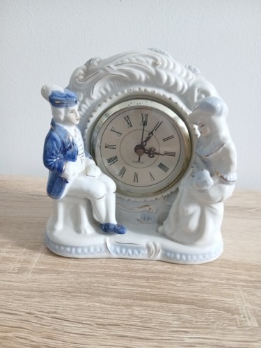 Horloge vintage porcelaine - en,