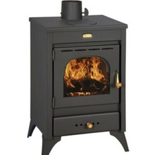 Poêle À Bois Mod. KIR 9/12KW Verre Céramique Avec Plaque En Fonte Cod.93383
