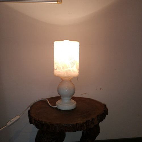 Ancienne lampe albâtre - ancienne,