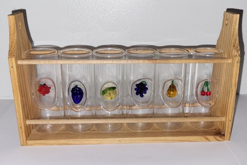 Liqueur glass set fruits - glass,