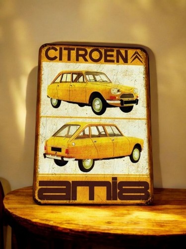 Plaque métal vintage citroën - métal,