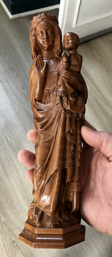 Sculpture bois vierge - sculpture, à