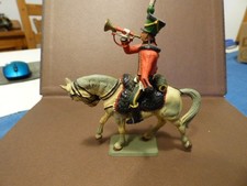 JOUET  - STARLUX  PLASTIQUE - ARMEE DE NAPOLEON 1er - CAVALIER  TROMPETTE
