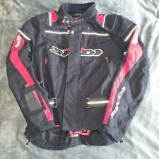 Womans Spidi Tex Raider Jacket Size XL Red/black Motorcycle Jacket Enduro/street
