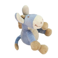 noukie's Doudou Plush Donkey paco  Blue Cream 6" Sitting HTF stuffed Toy noukies