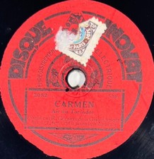 Robert Guéneau : Carmen / Lakmé DISQUE 78 tours rpm DISQUE INOVAT 2082