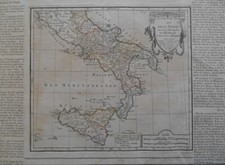Brion .Carte :ETATS DU ROI DES DEUX SICILES . 1766.