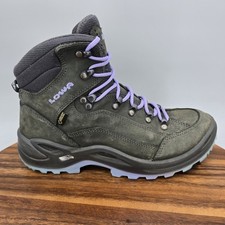 Lowa Renegade GTX Mid Boots Womens 9 Gray Leather Hiking Outdoor Waterproof