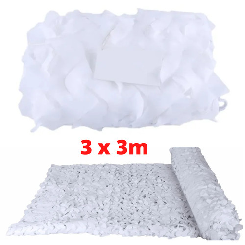 Filet camouflage blanc 3x3m - camouflage,