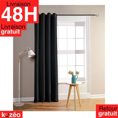 Rideau occultant noir homerokk - occultant,