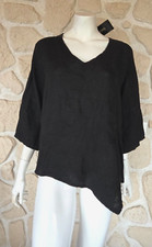 Tunique noire en lin marque