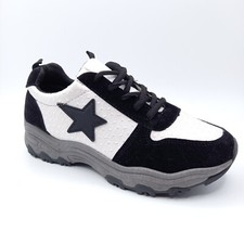 Baskets Tennis Chaussure Sneakers Femme 35 36 37 38 39 - Noir Blanche Marche