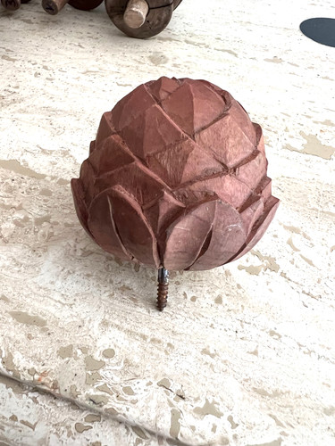 Fronton toupie boule bois - fronton,