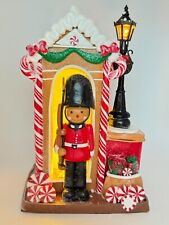 Kurt Adler  Pre-Lit English London Gingerbread Guard House 8" Table Top SEE DESC