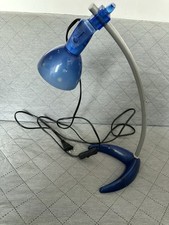 Lampe de bureau bleue design -