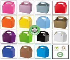 Coloured Party Boxes for Children Kids Food Loot Lunch Gift Birthday Box Bags