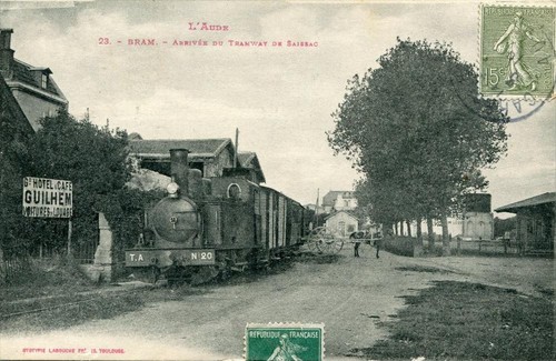 Cpa bram arrivee tramway - cpa, du