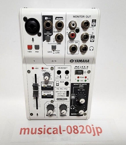 Yamaha ag03 channel mixing - ag03,