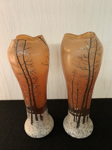 Paire vases paysages - paire, de