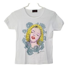 New Joomi  Joolz Marilyn Monroe Crystal Top T-Shirt Tee Vintage Y2K