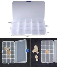 Boîte de Rangement Plastique,15x8 Grilles Diviseurs à Compartiments Ajustables 