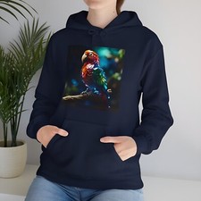 Eclectus Parrot Digital Artwork - Unisex Heavy Blend™ Hooded Sweatshirt