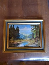 TABLEAU PLAQUE HELCA CADRE DORE A LA FEUILLE École Allemande 