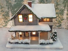 Lit Taylor Home Precious Moments Mayberry Village w/ Styro Cage