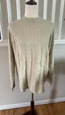 Embroidered Sweater Salon Studio Beige Cream Neutral Size XL