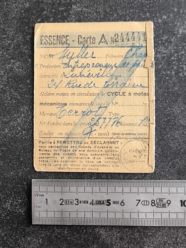Rare carte essence 1940 cycle - carte,
