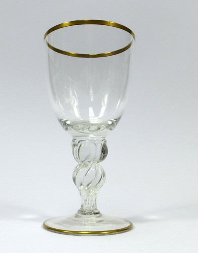 Glass with gold trim - with,