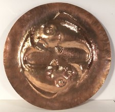 Assiette Murale Relief Cuivre