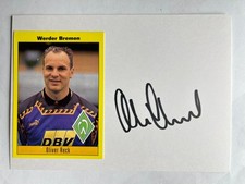 Autograph OLIVER RECK-Werder Bremen-1 Cap GERMANY-Schalke-Offenbach-signed