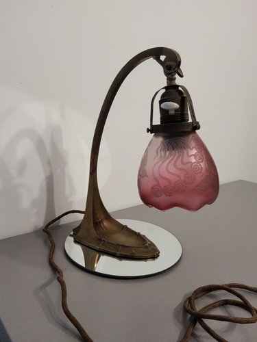 Lampe art nouveau décor de - lampe, art-nouveau