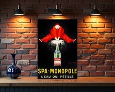SPA Monopole Vintage Sign – L’Eau Qui Pétille - 24"x16" (60x40 cm)