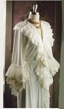 Victorian Trading Christine Daae Gown Phantom Opera White Ruffled Robe 1X/2X