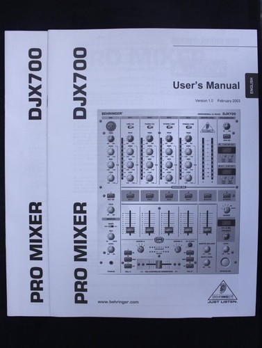 Behringer djx700 instruction - djx700,