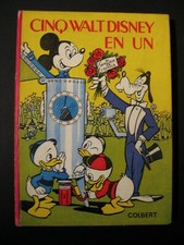 Cinq Walt Disney en un Les belles histoires Ed. Hachette 2ème série 1956 TBE