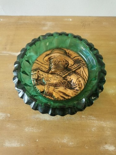 Ancien cendrier verre et - cendrier, en
