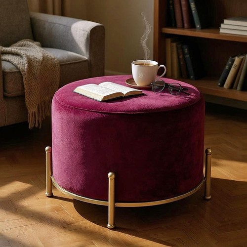 Pouf rond design cathy - design, 48cm