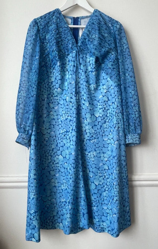 Robe bleu vintage hugues - vintage, paris
