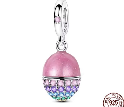 Rond oeuf breloque perle - rond,